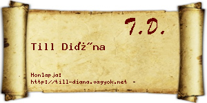 Till Diána névjegykártya