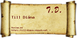 Till Diána névjegykártya